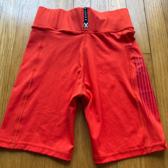 Savage X Fenty Sport Size M Fiesta Red Band It High-Waisted Cycling Biker Shorts - Picture 12 of 12